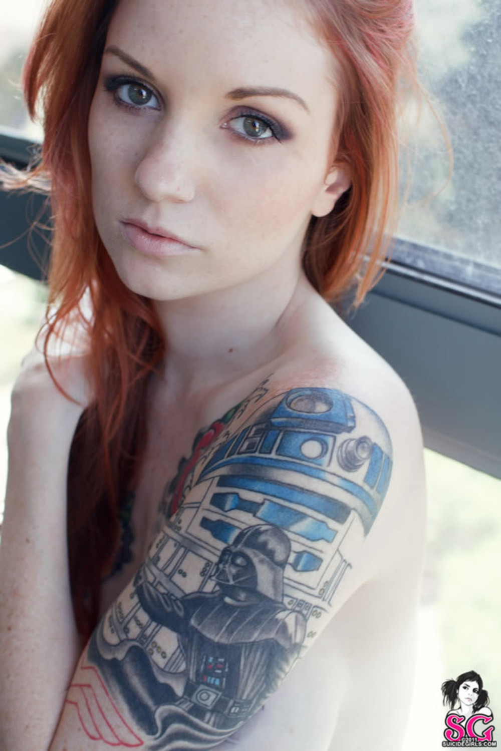 Tattooed Girl Showing Off Her Star Wars Tattooes 13